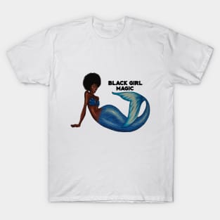 Afro Mermaid, African, Black Girl Magic T-Shirt